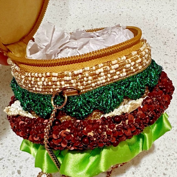 NWT beaded Hamburger purse bag India TikTok viral - Picture 2 of 4